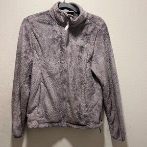 Women's The North Face Ladies Full Zip Osito Fleece Coat Jacket Grey Size Medium